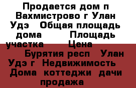 Продается дом п.Вахмистрово г.Улан-Удэ › Общая площадь дома ­ 80 › Площадь участка ­ 7 › Цена ­ 1 200 000 - Бурятия респ., Улан-Удэ г. Недвижимость » Дома, коттеджи, дачи продажа   